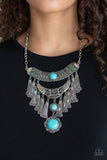 Paparazzi "Sahara Royal" Blue Necklace & Earring Set Paparazzi Jewelry