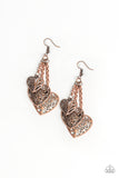 Paparazzi "Once Upon A Heart" Copper Earrings Paparazzi Jewelry