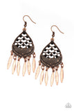 Paparazzi "Wolf Den" Copper Earrings Paparazzi Jewelry