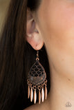 Paparazzi "Wolf Den" Copper Earrings Paparazzi Jewelry