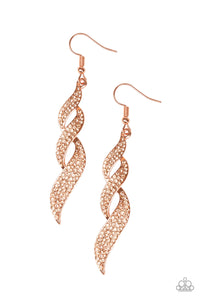 Paparazzi "On Fire" Copper Earrings Paparazzi Jewelry