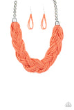 Paparazzi "The Great Outback" Orange 029XX Necklace & Earring Set Paparazzi Jewelry