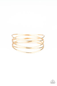 Paparazzi "Showstopping Sheen" Gold Bracelet Paparazzi Jewelry