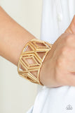 Paparazzi "Textile Tango" Gold  Bracelet Paparazzi Jewelry