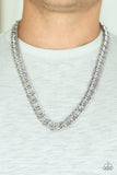 Paparazzi VINTAGE VAULT "Omega" Silver Mens Necklace Paparazzi Jewelry