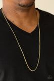 Paparazzi "Underground" Brass Mens Necklace Unisex Paparazzi Jewelry