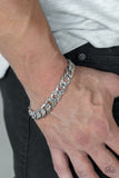 Paparazzi VINTAGE VAULT "On The Ropes" Silver Mens Bracelet Paparazzi Jewelry