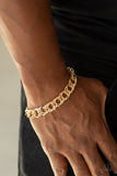 Paparazzi VINTAGE VAULT "On The Ropes" Gold Mens Bracelet Paparazzi Jewelry