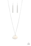 Paparazzi "Show and SHELL" Silver Necklace & Earring Set Paparazzi Jewelry