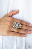 Paparazzi VINTAGE VAULT "Deco Diva" Exclusive White Ring Paparazzi Jewelry