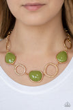 Paparazzi "Haute Heirloom" Green Necklace & Earring Set Paparazzi Jewelry