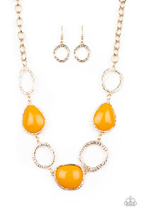 Paparazzi "Haute Heirloom" Orange Necklace & Earring Set Paparazzi Jewelry
