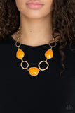 Paparazzi "Haute Heirloom" Orange Necklace & Earring Set Paparazzi Jewelry