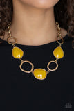 Paparazzi "Haute Heirloom" Yellow Necklace & Earring Set Paparazzi Jewelry