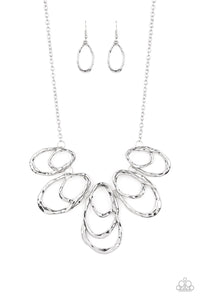 Paparazzi VINTAGE VAULT "Terra Couture" Silver Necklace & Earring Set Paparazzi Jewelry