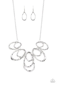 Paparazzi "Terra Storm" Silver Necklace & Earring Set Paparazzi Jewelry