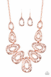 Paparazzi "Terra Couture" Copper Necklace & Earring Set Paparazzi Jewelry