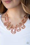 Paparazzi "Terra Couture" Copper Necklace & Earring Set Paparazzi Jewelry