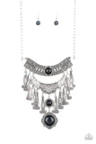 Paparazzi "Sahara Royal" Black Necklace & Earring Set Paparazzi Jewelry