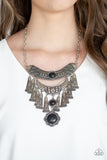 Paparazzi "Sahara Royal" Black Necklace & Earring Set Paparazzi Jewelry