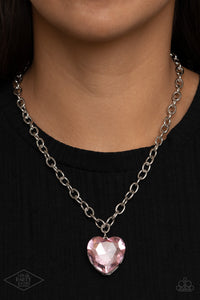 Paparazzi "Flirtatiously Flashy" Pink Necklace & Earring Set Paparazzi Jewelry