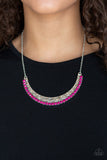 Paparazzi VINTAGE VAULT "Impressive" Pink Necklace & Earring Set Paparazzi Jewelry