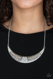 Paparazzi VINTAGE VAULT "Stardust" White Necklace & Earring Set Paparazzi Jewelry
