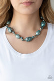 Paparazzi "Gatherer Glamour" Blue Necklace & Earring Set Paparazzi Jewelry