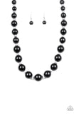 Paparazzi VINTAGE VAULT "Uptown Heiress" Black Necklace & Earring Set Paparazzi Jewelry