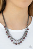 Paparazzi VINTAGE VAULT "And The Crowd Cheers" Purple Necklace & Earring Set Paparazzi Jewelry