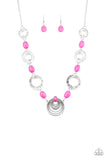 Paparazzi "Zen Trend" Pink Necklace & Earring Set Paparazzi Jewelry