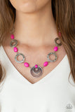 Paparazzi "Zen Trend" Pink Necklace & Earring Set Paparazzi Jewelry