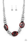 Paparazzi "Colorfully Confident" Red Necklace & Earring Set Paparazzi Jewelry