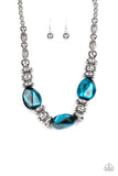 Paparazzi VINTAGE VAULT "Colorfully Confident" Blue Necklace & Earring Set Paparazzi Jewelry