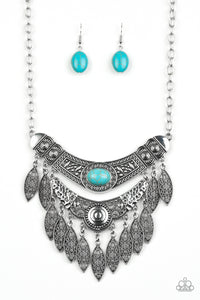 Paparazzi "Island Queen" Blue Necklace & Earring Set Paparazzi Jewelry