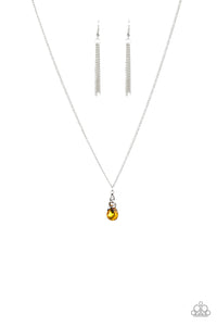 Paparazzi "Timeless Trinket" Yellow Necklace & Earring Set Paparazzi Jewelry
