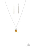 Paparazzi "Timeless Trinket" Yellow Necklace & Earring Set Paparazzi Jewelry