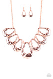 Paparazzi "Teardrop Envy" Copper Necklace & Earring Set Paparazzi Jewelry