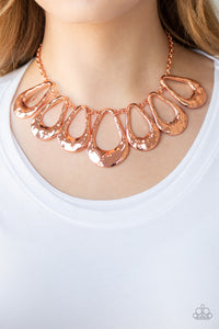 Paparazzi "Teardrop Envy" Copper Necklace & Earring Set Paparazzi Jewelry