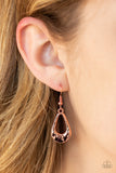 Paparazzi "Teardrop Envy" Copper Necklace & Earring Set Paparazzi Jewelry