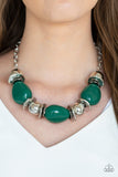 Paparazzi "Vivid Vibes" Green Necklace & Earring Set Paparazzi Jewelry