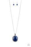 Paparazzi VINTAGE VAULT "Stone Aura" Blue Necklace & Earring Set Paparazzi Jewelry