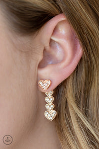 Paparazzi "Heartthrob Twinkle" Rose Gold Post Earrings Paparazzi Jewelry