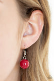 Paparazzi VINTAGE VAULT "Weekend Party" Red Necklace & Earring Set Paparazzi Jewelry