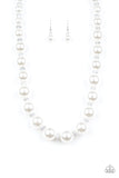 Paparazzi "Uptown Heiress" White Necklace & Earring Set Paparazzi Jewelry