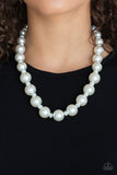 Paparazzi "Uptown Heiress" White Necklace & Earring Set Paparazzi Jewelry