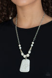 Paparazzi "Sandstone Oasis" White Necklace & Earring Set Paparazzi Jewelry