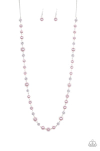Paparazzi "Pristine Prestige" Pink Necklace & Earring Set Paparazzi Jewelry