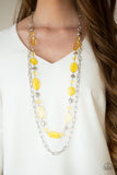 Paparazzi "Colorful Couture" Yellow Necklace & Earring Set Paparazzi Jewelry