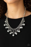 Paparazzi "HEIR-headed" Silver Necklace & Earring Set Paparazzi Jewelry